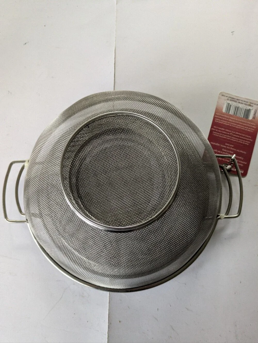 Colander Stainless Steel Fine Mesh Silver Strainer Set 3 with Resting Base NWT